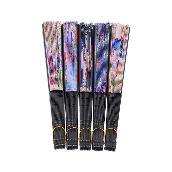 ASSORTED Butterfly Floral Paisley Filigree Handheld Folding Fan for wholesale on Faire1