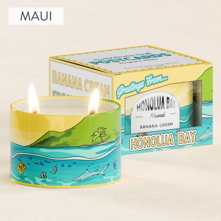 Honolua Bay, Hawaii | Scented Destination Candle for wholesale by Postcards
