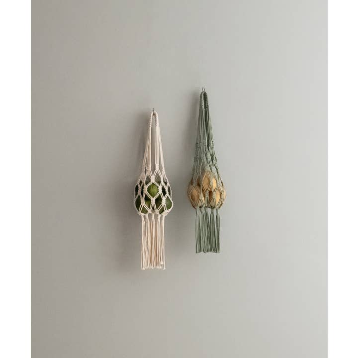 BeanDaikon - Vente Corbeille de fruits - Panier suspendu porte-fruits en macramé bohème I6613