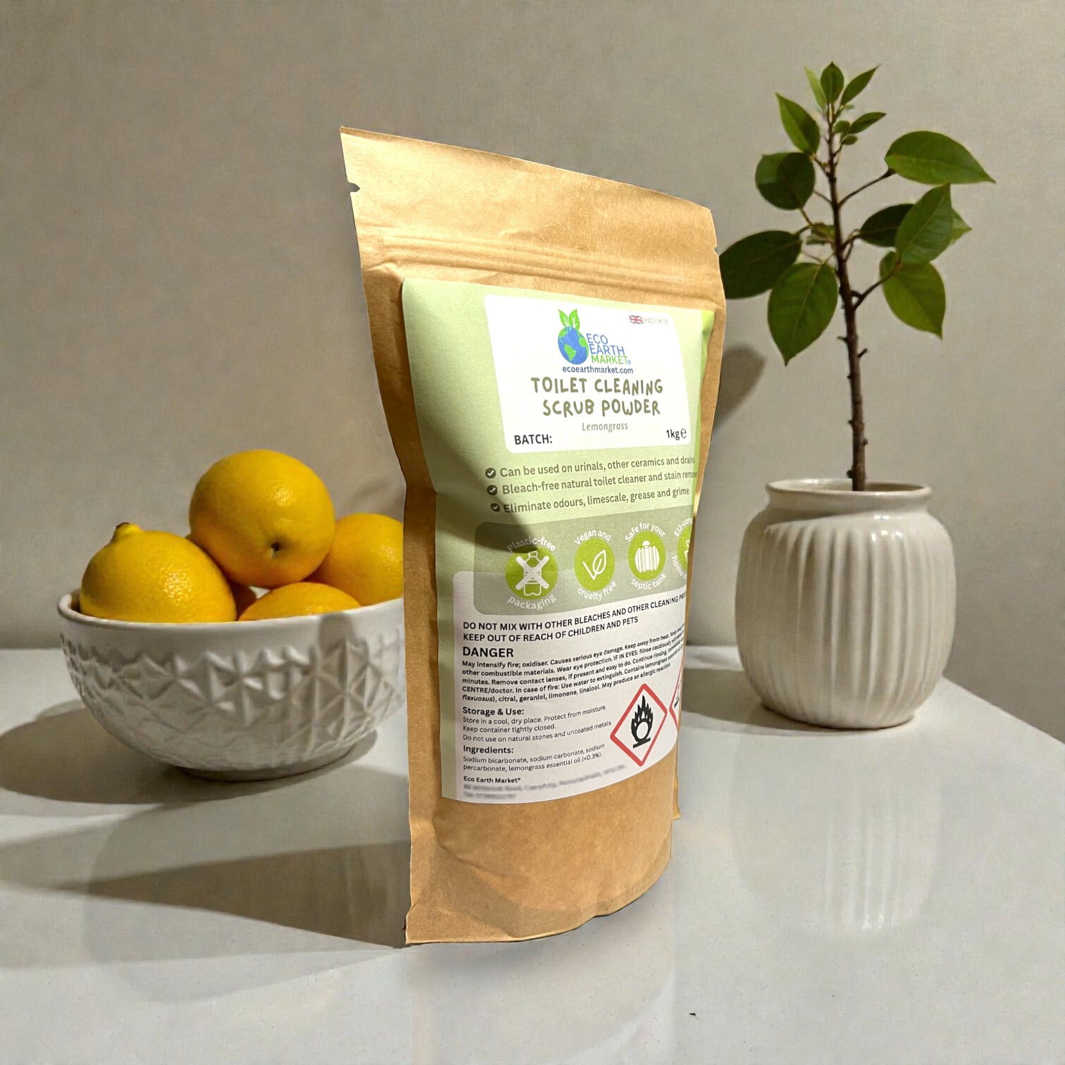 Eco Earth Market - Wholesale Toilet Cleaner - Lemongrass Toilet Cleaning Scrub Powder 1kg4