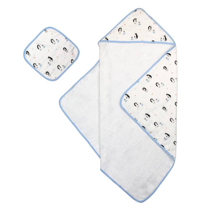 Penguin handdoekenset met capuchon voor wholesale door bamboo little