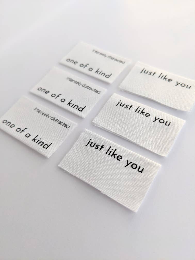 Intensely Distracted - Wholesale Craft Supplies - One Of A Kind, Just Like You | Cotton Luxe Labels1