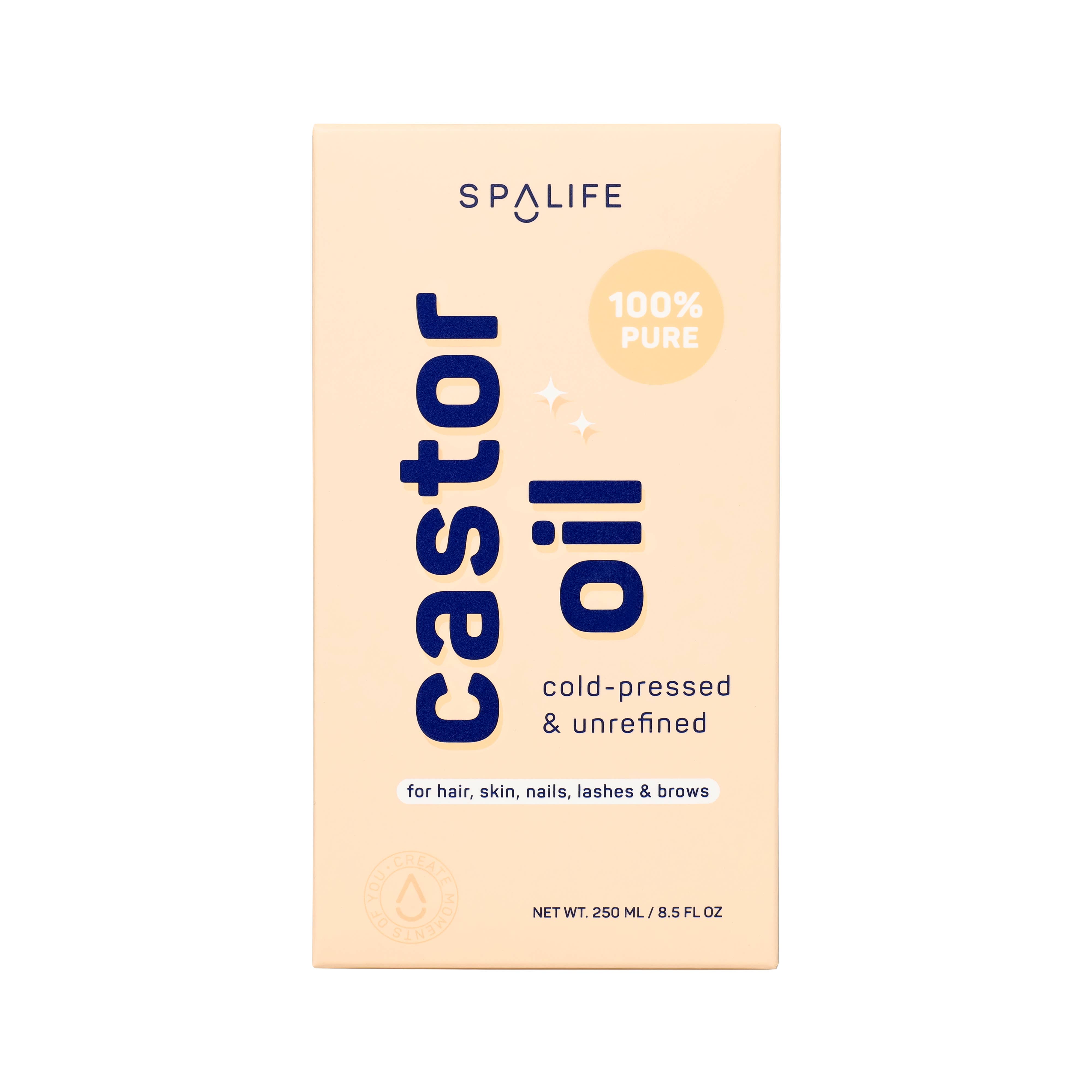 My Spa Life - Wholesale Hair Oil - Castor Oil 100% Pure For Hair Skin Lashes - Peach Bottle4