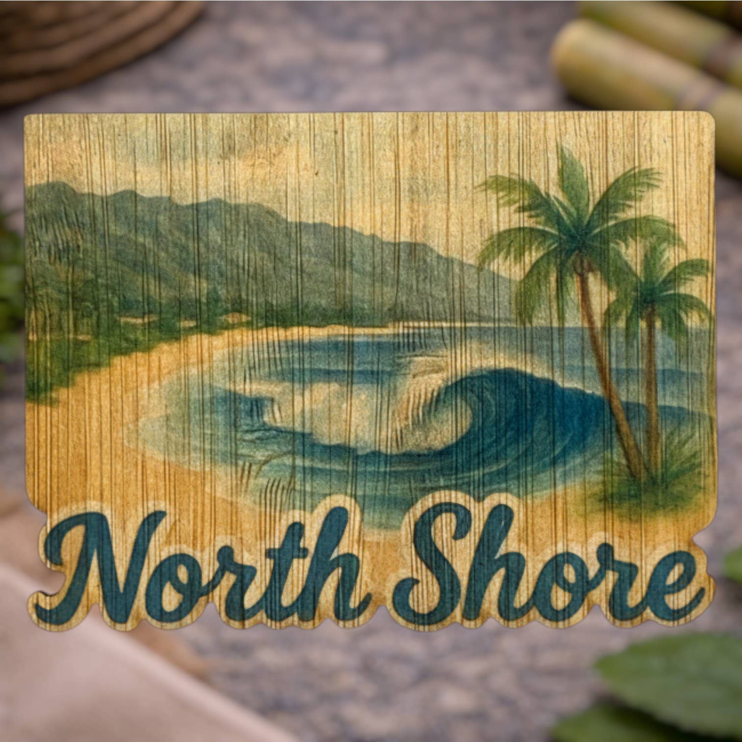 Bamboo Wood Stickers – Adesivo por atacado – Costa norte0