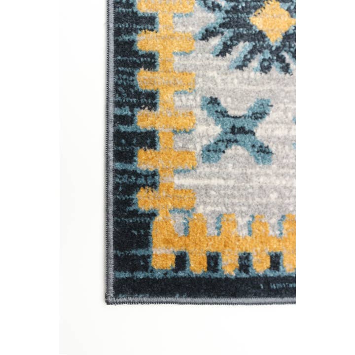 Ivory Aqua Gypsy Grey Area Rug for wholesale on Faire2