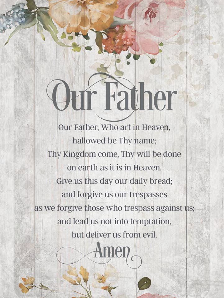 Padre nostro - Targhe ispiratrici 6X9 per la vendita all'ingrosso da parte di Dexsa