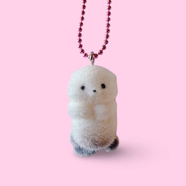 90's Fuzzy Otter Necklace – Holiday Stocking Stuffer for wholesale by Pop Cutie Accessories & Gifts - Europe