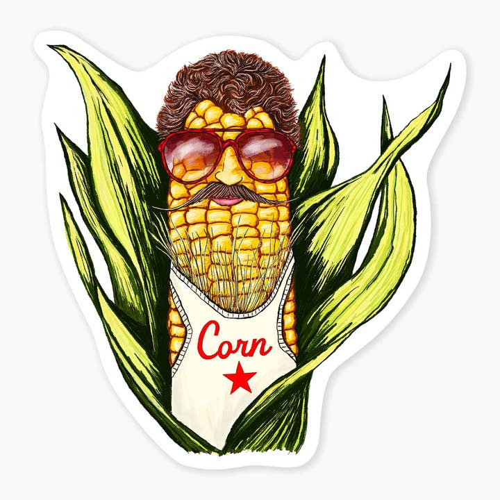 Nice Enough Stickers - Wholesale Sticker - Corn Star - 3" Art Sticker