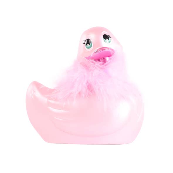 It's the BOMB® - Wholesale Sex Toy - Gorgeous Gold Duck w/Boa I Rub My Duckie Massager Vibrator