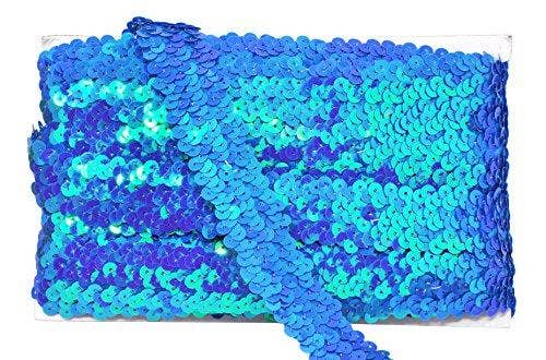 Mandala Crafts – Engroshandel Håndværk forsyninger – Mandala Håndværk Elastisk Paillet, Flad Glitter Stretch Bling Paillette Stof Bånd, Metallisk Applikation Trim Blonder til Kjole Pynt, Pandebånd8