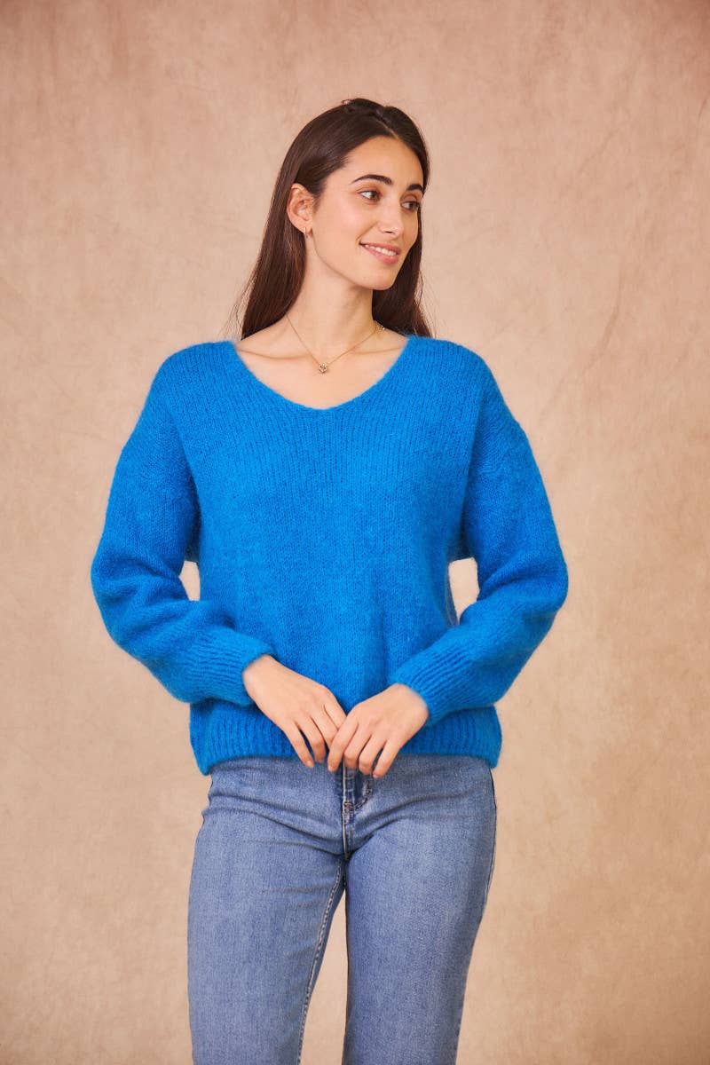 Calie Paris - Wholesale Knit Sweater - Women's - V-Neck Kid Mohair Sweater18