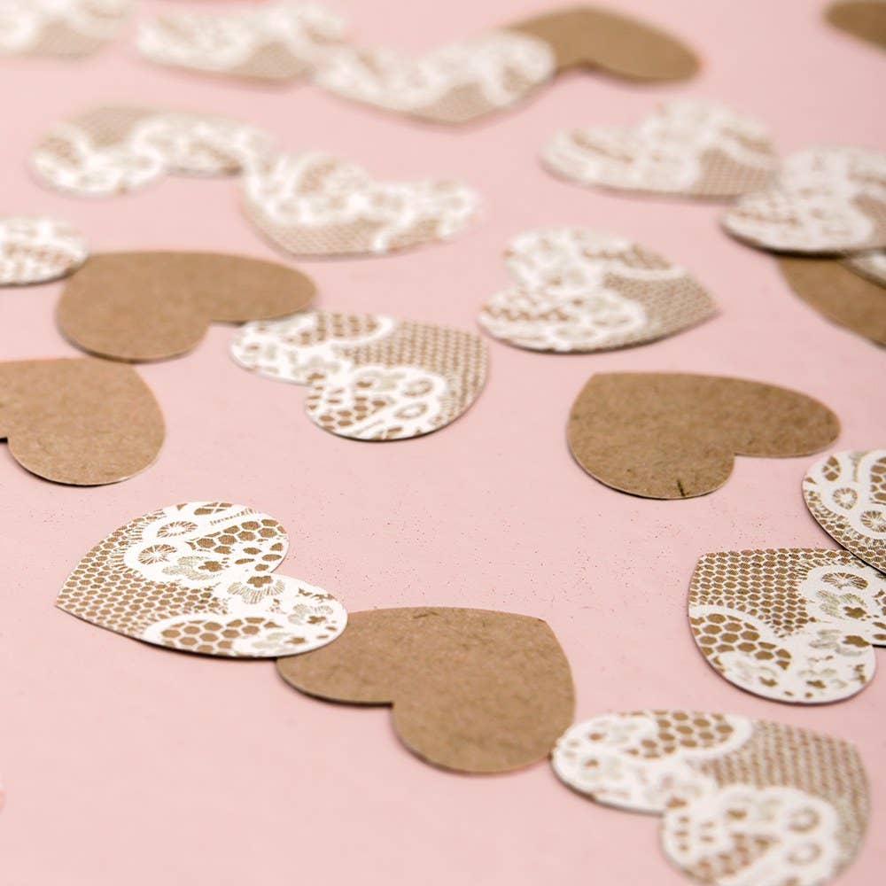 Weddingstar Inc. - Vendita all'ingrosso Coriandoli - Carta kraft con coriandoli a forma di cuore1