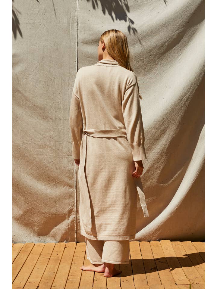 BEIGE CJ9235 - Andie Duster Sweater Knit Cardigan for wholesale on Faire