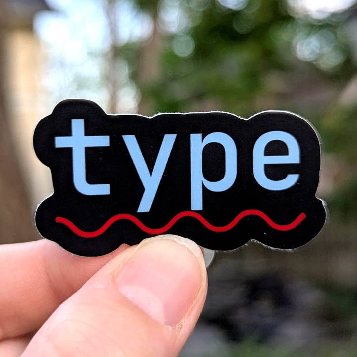 "Skriv" Syntax Error Developer Sticker för wholesale av Bolts and Stars