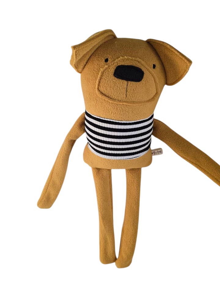 Mac the Golden Retriever, handmade plush toy for wholesale by Dunlap Love
