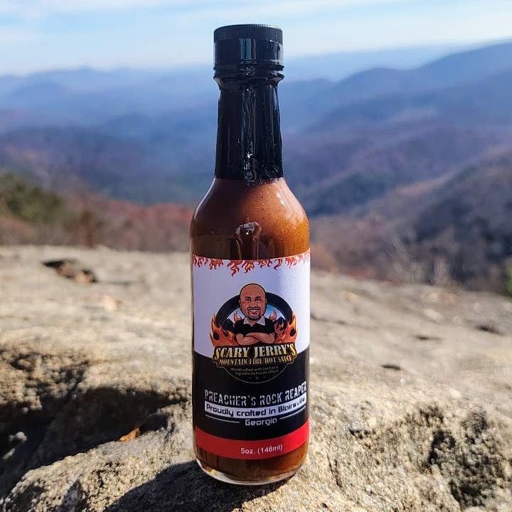Scary Jerry's Mountain Fire Hot Sauce - Wholesale Hot Sauce - Preacher's Rock Reaper Hot Sauce5