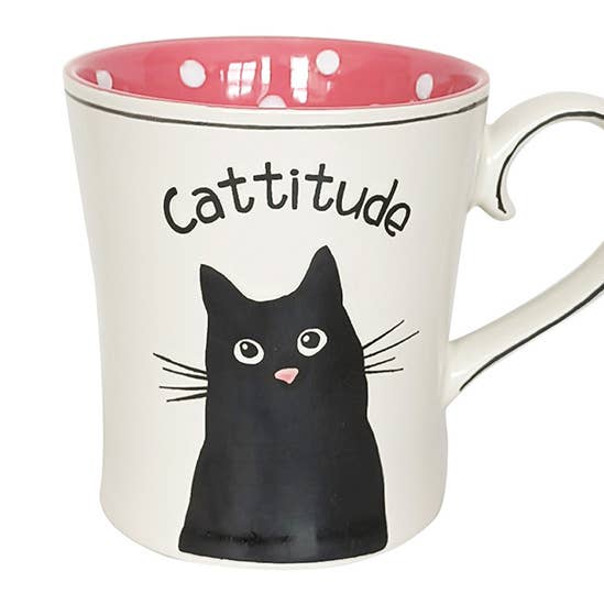 Blue Sky Clayworks - Wholesale Coffee mug - Barnet Cattitude 17Oz Mug0