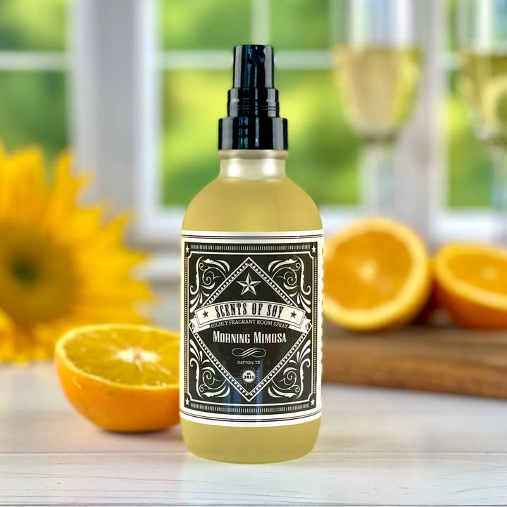 Morning Mimosa Rustic Room Spray for wholesale by Scents Of Soy Candle Company