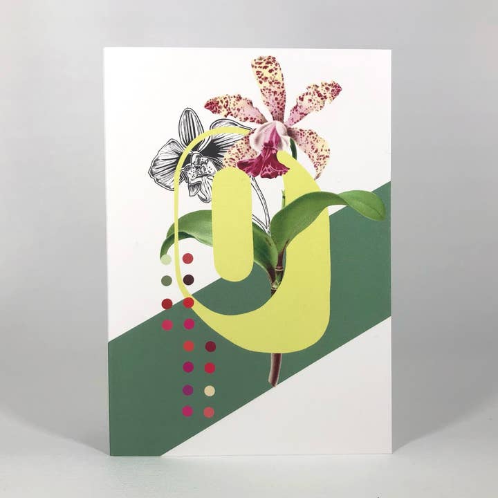 Biglietto di auguri con alfabeto botanico O per la vendita all'ingrosso da parte di Diedododa