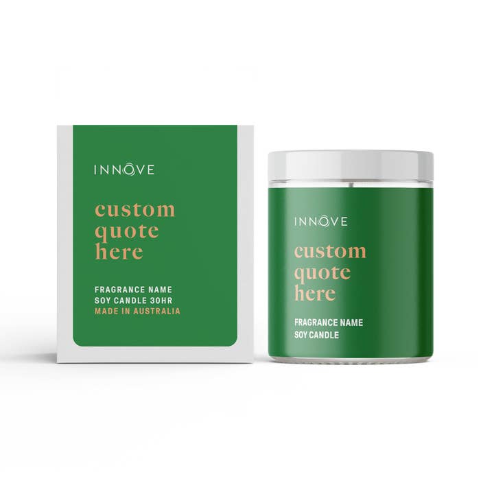 INNOVE - Wholesale Jar/filled candle - Custom Quote Candle Boxed - Wrap Label | Clear Jar5