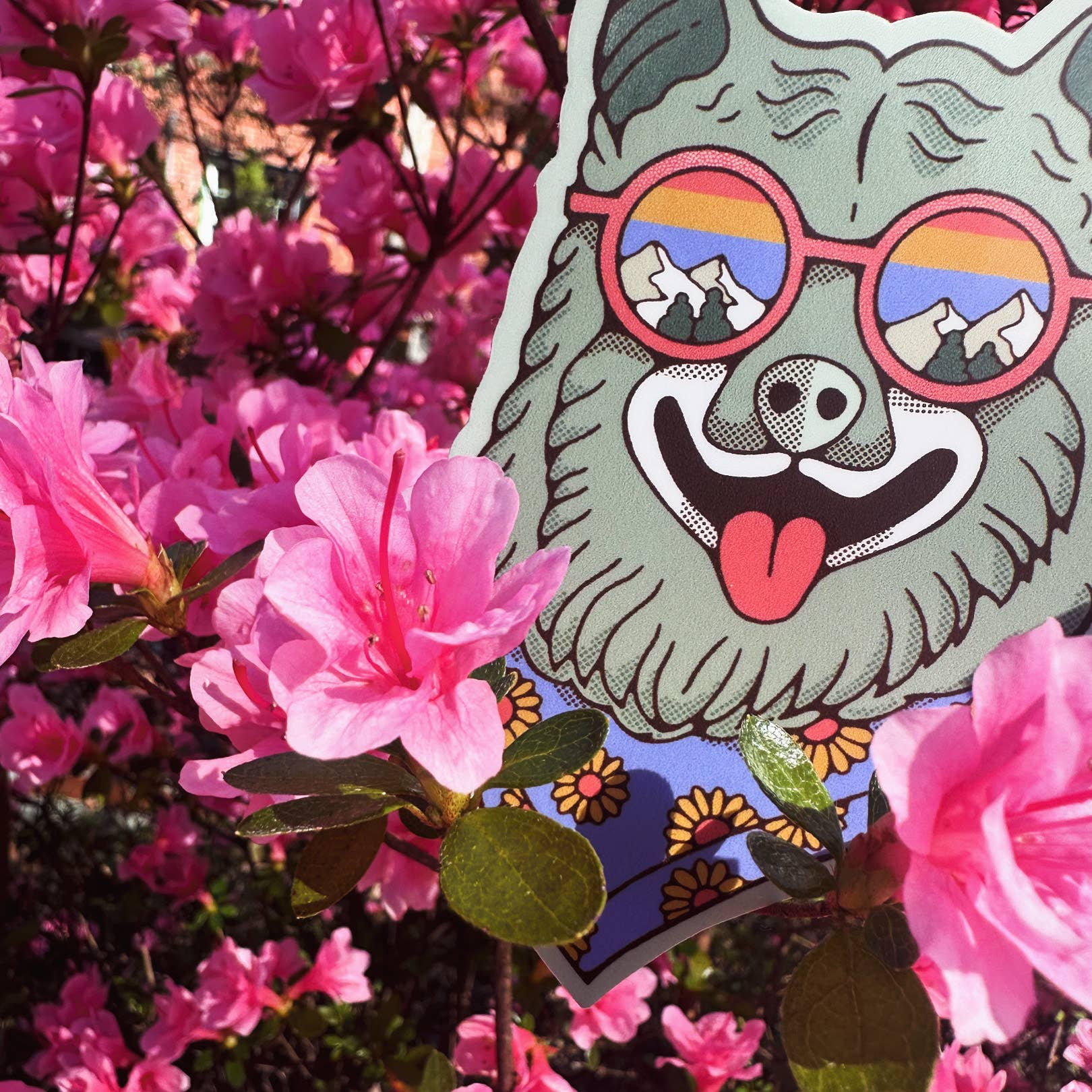 Menottees - Vendita all'ingrosso Adesivo - Occhiali da sole da montagna per cani (The Bark Life) | Sticker4