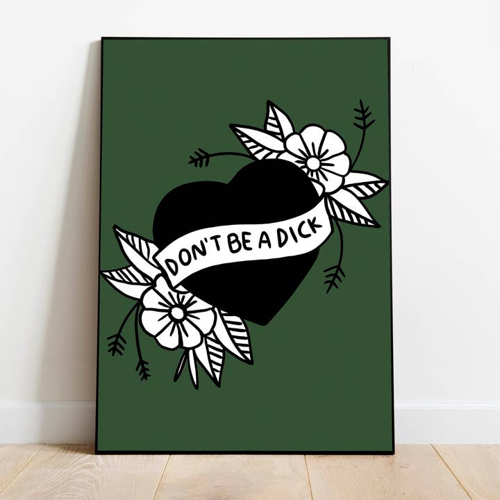 Art Print: Don't Be A Dick for wholesale by BOBBYK