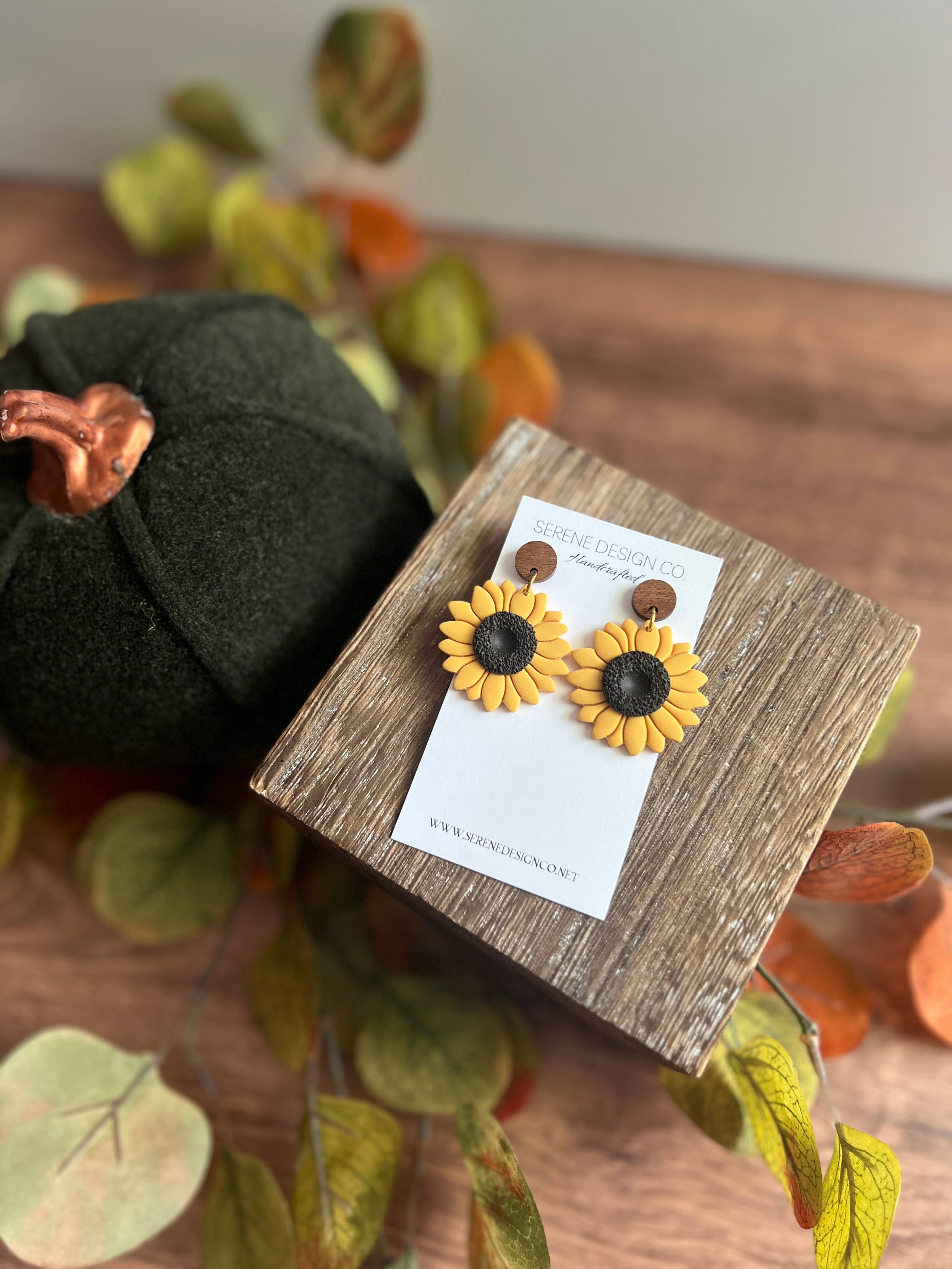 Serene Design Co. - Wholesale Dangle Earrings - Sunflower Drop Earrings3