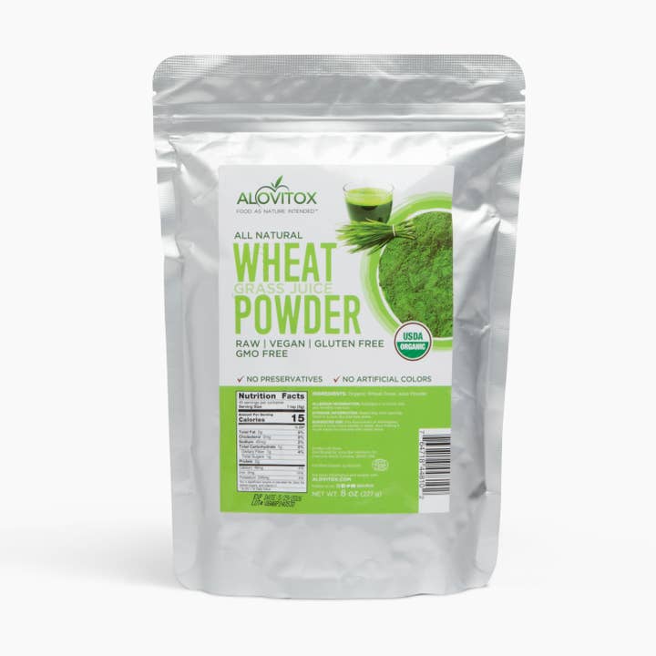 8oz de Pó de Sumo de Erva de Trigo Certificado Orgânico por atacado de Alovitox