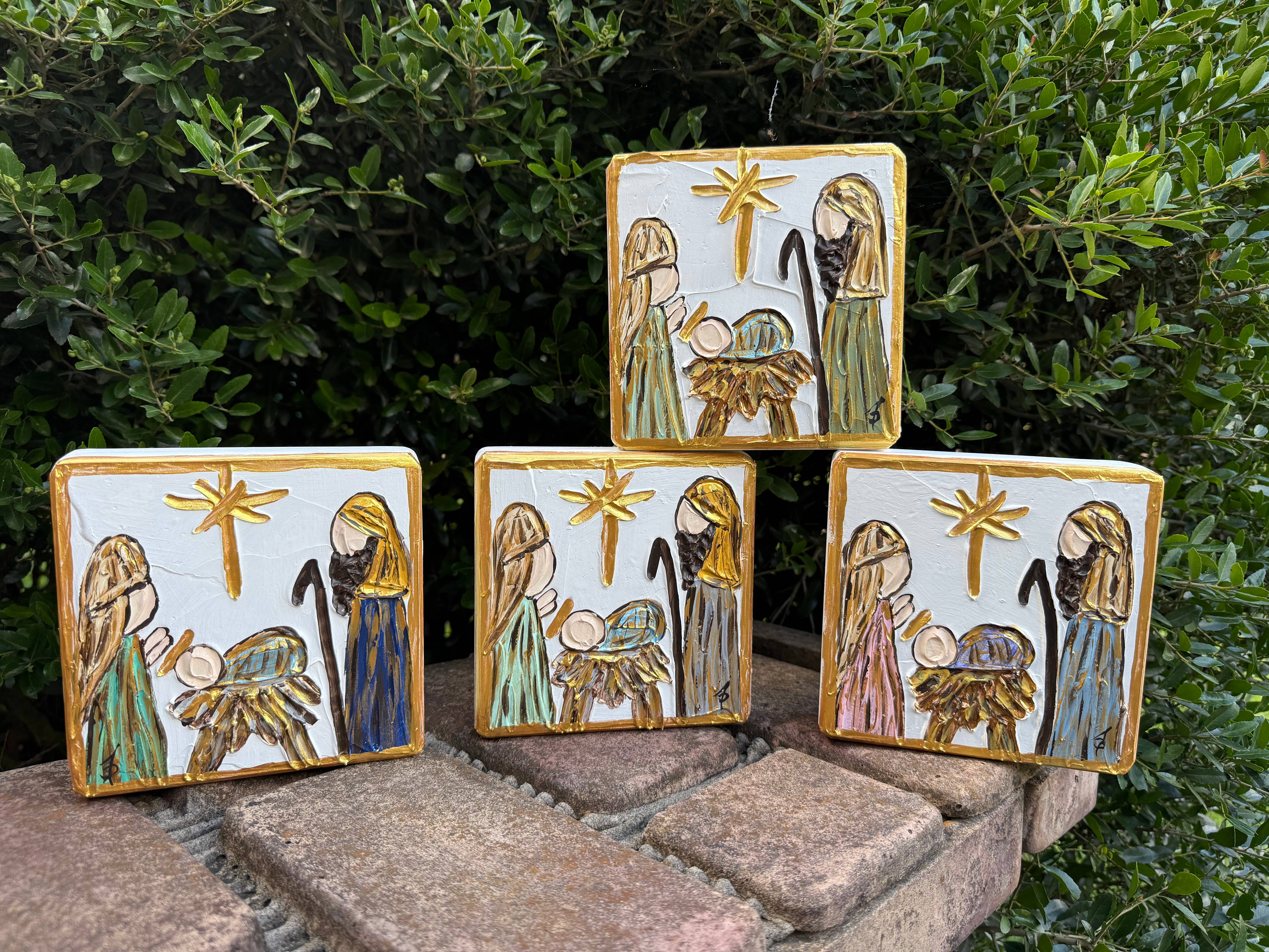 Framesaplenty - Venta al por mayor Decoración navideña - Pequeño bloque de arte de belén1