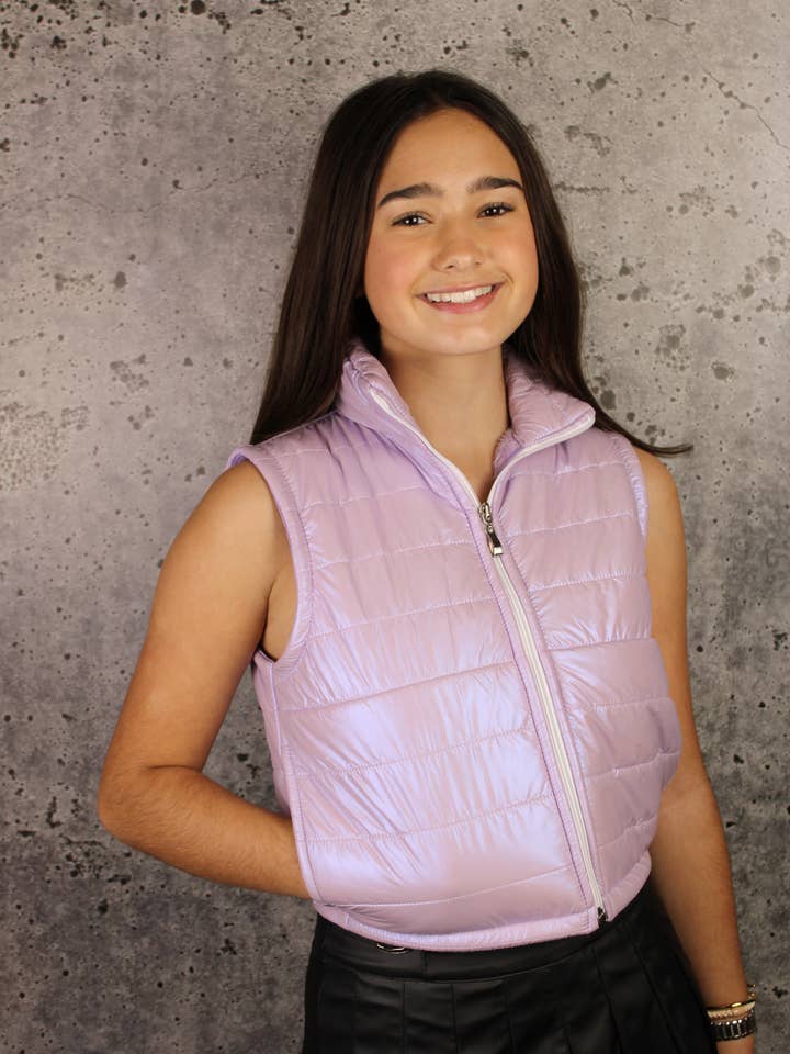 242022 Lilac Metallic Vest (Copy) for wholesale by If So