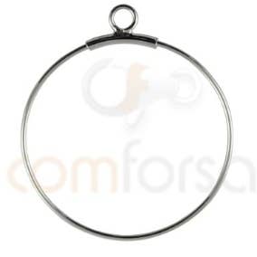 Åben Ring 20 Mm 925 Sølv for engroshandel hos COM FORSA SL