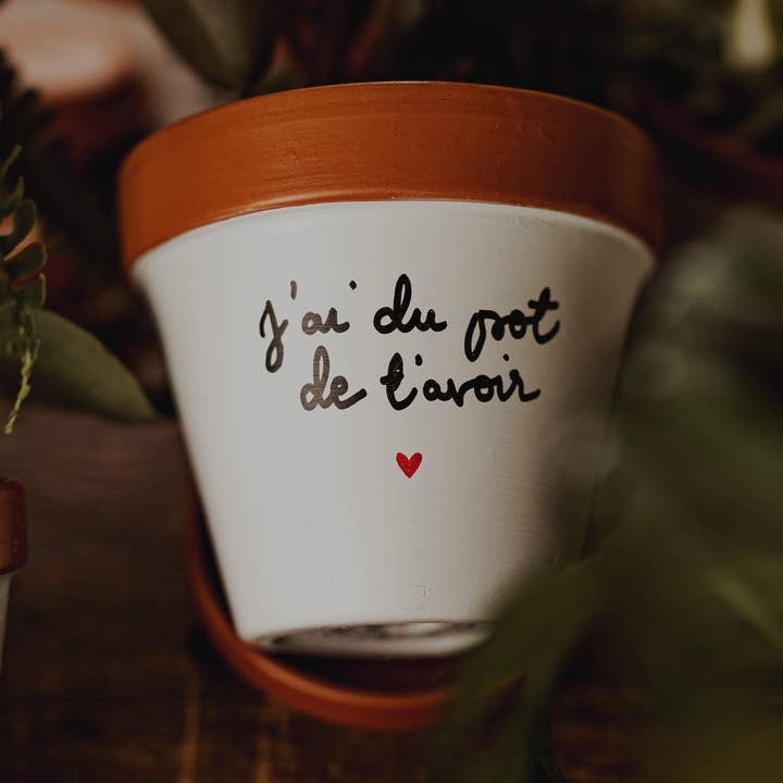 Blomkruka, blomkruka ”Jag har tur att ha dig ♥” för wholesale av Joli Pot