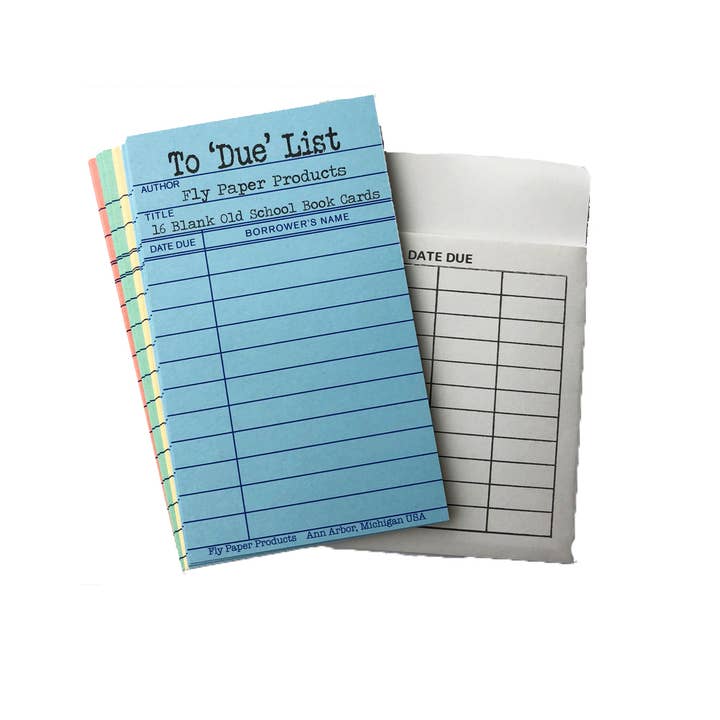 Fly Paper Products - Wholesale Stationery/Notecard Set - Magnetic Memo Vintage Library Book Cards 3
