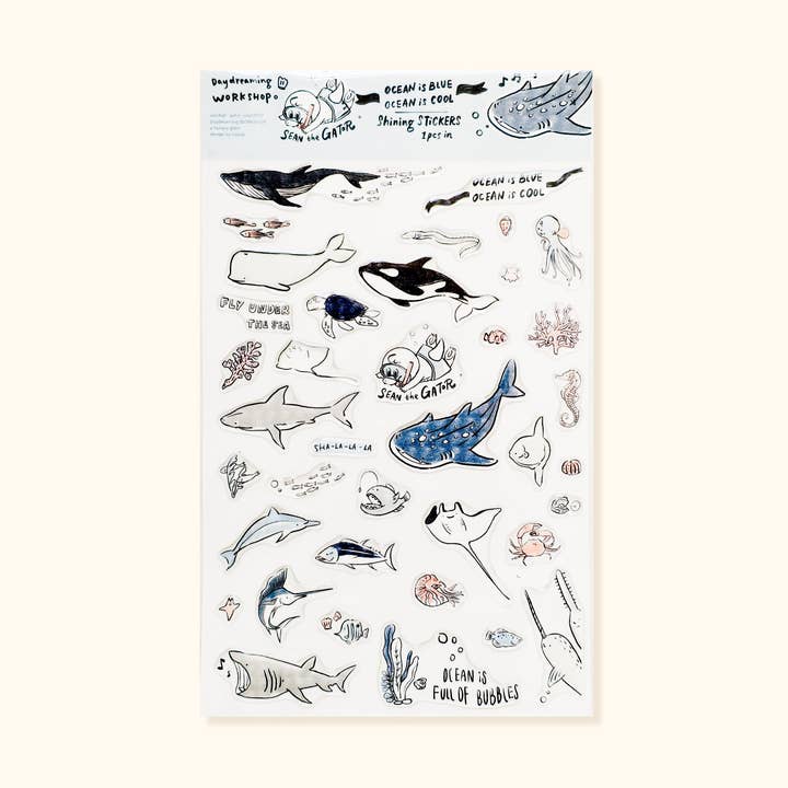 A Gator Life | OCEAN is COOL Resin Sticker for wholesale by Hello Claws Limited