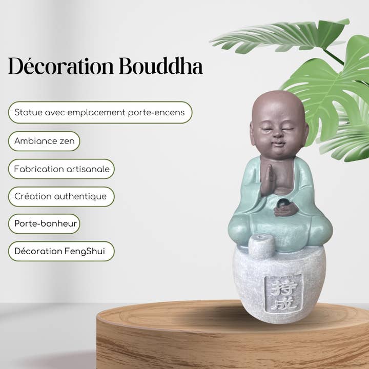 Zen'Arôme - Wholesale Decorative Tabletop Object - Buddha Figurine Incense Holder Perseverance2