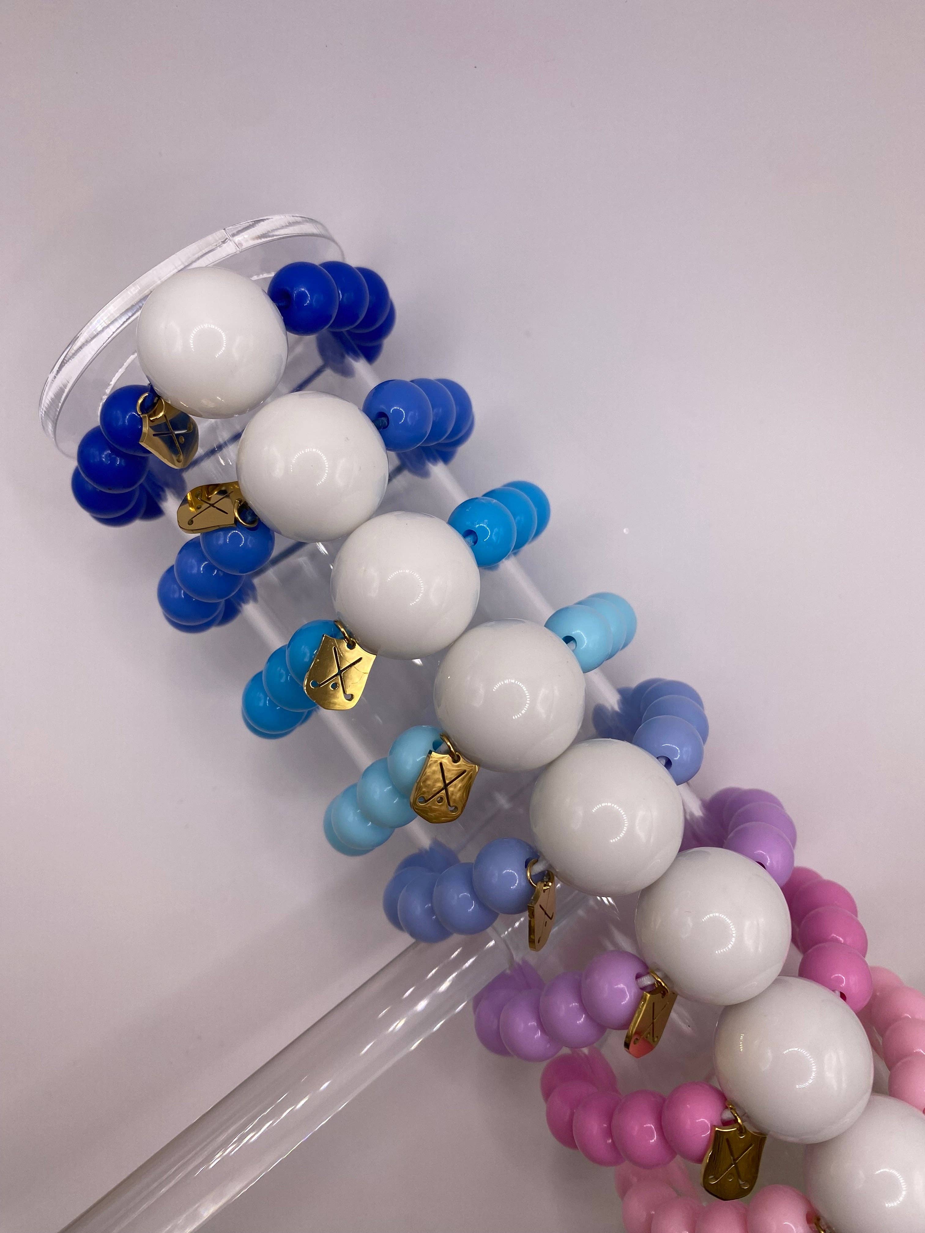 The Klow Golf Company - Wholesale Beaded Bracelet - Golf Stroke Counter Bracelet - JUST BLUE3