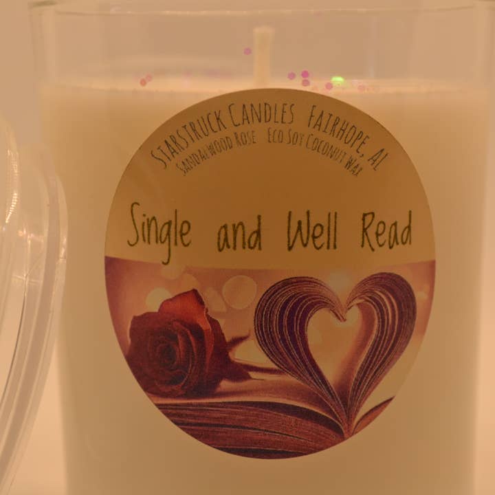 Single and Well Read Anti-Valentine's Day Candle for wholesale by Starstruck Candles