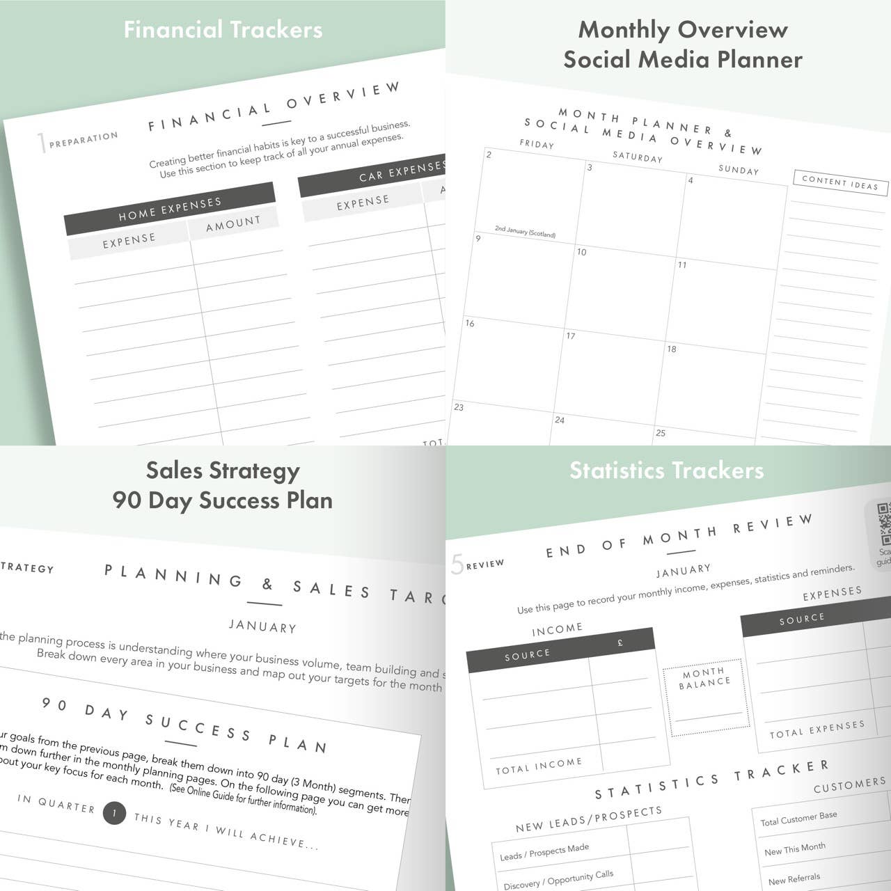 Perfect Planner Company – Agenda por atacado – Planeador de Negócios e Estilo de Vida 2026 - Menta8