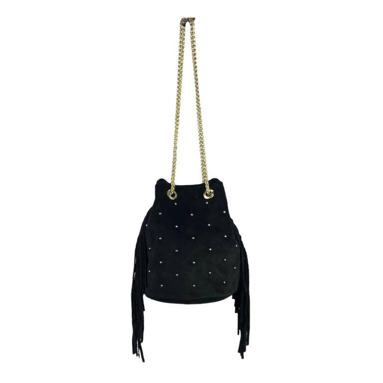 Chenson & Gorett - Wholesale Shoulder Bag - Women's - Women's Leather Bag with Side Fringe and Studs. Sales11