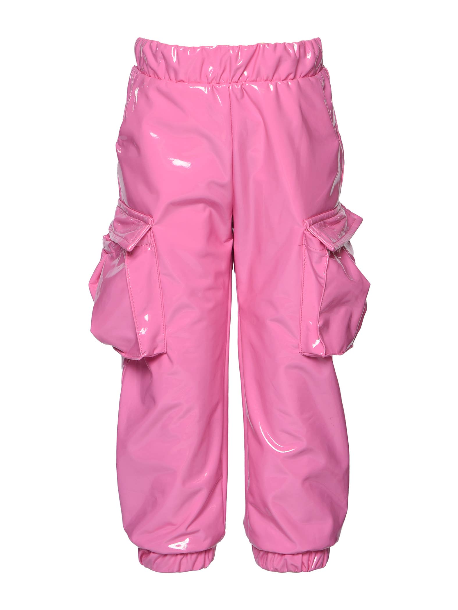 PINK FAUX LEATHER CARGO JOGGERS for wholesale on Faire0