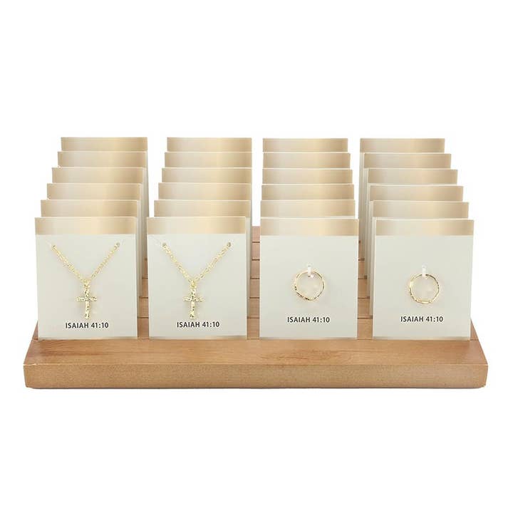 Necklace and Ring Display - Isaiah 41:10 for wholesale by Faithworks by Creative Brands