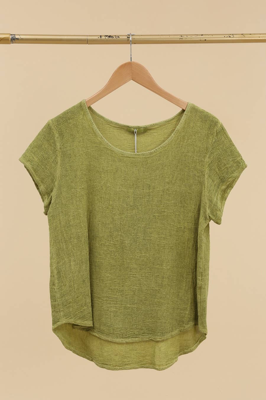 la maison des fibres naturelles – wholesale T-shirt – women's – cotton-linen blend t-shirt, round neck 3389 10% linen 90% cotton7