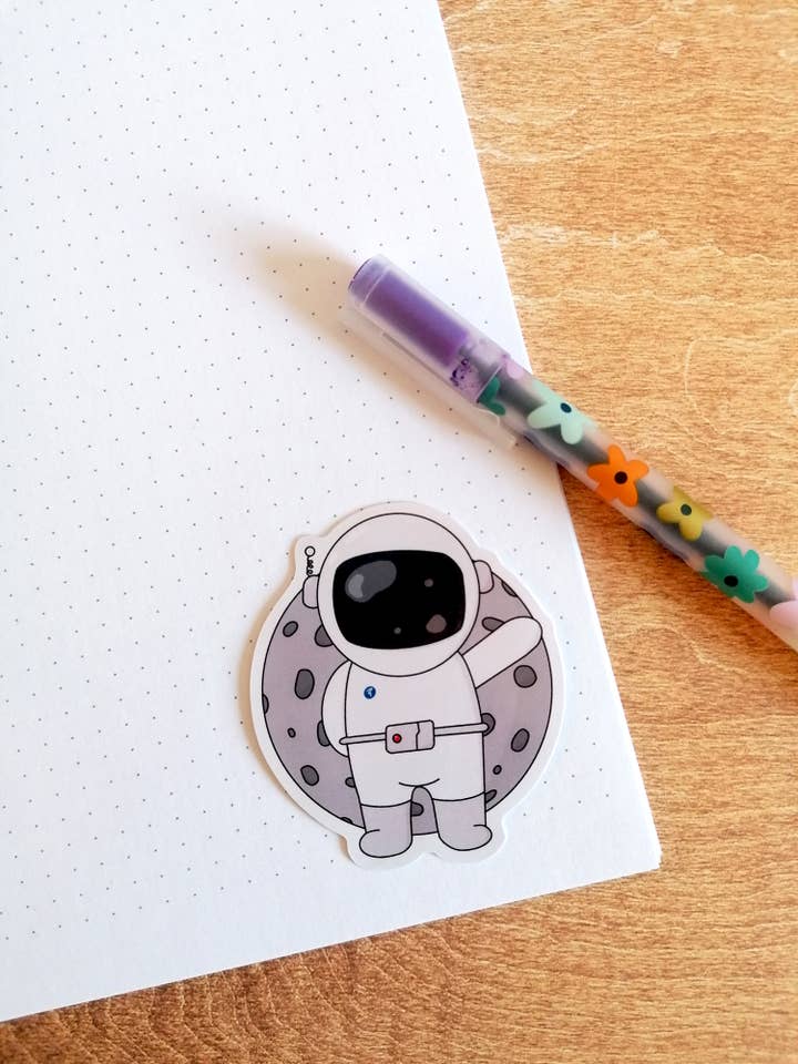 Netter Astronauten-Aufkleber, wasserdichter Vinylaufkleber, Space Man für den Großhandel von KimspirationCrafts