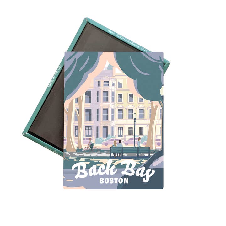 Back Bay, Boston Magnet for wholesale by Kat Maus Haus Illustration