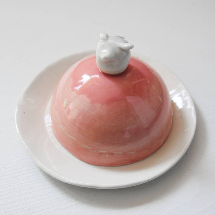 karoArt - Wholesale Decorative Plate/Dish/Bowl - Piglet Butter Dish2