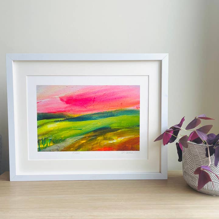 Beth Garner - Wholesale Art Print - 'Aurora', Scottish Abstract Landscape A4 Print