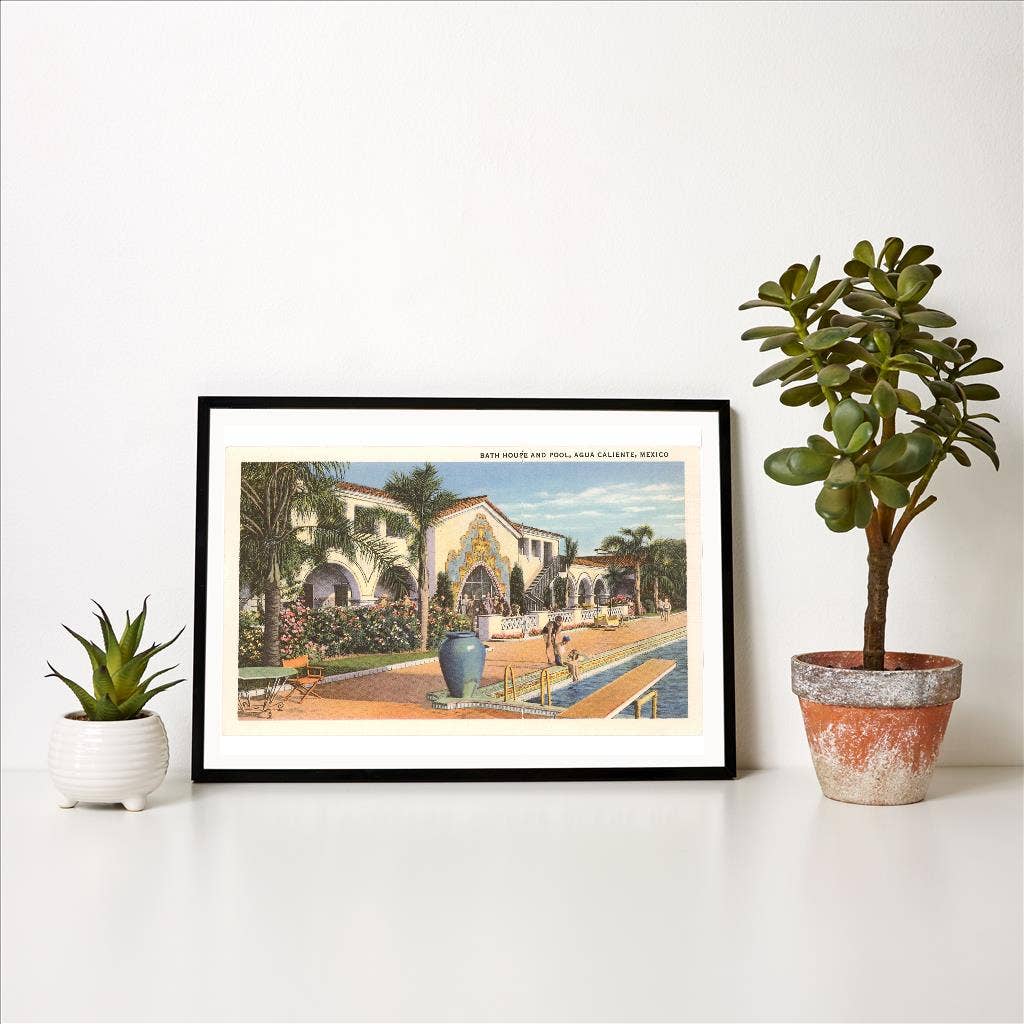 Found Image Press - Wholesale Art Print - Art Print MX-194 Swimming Pool, Agua Caliente, Tijuana, Mexi1