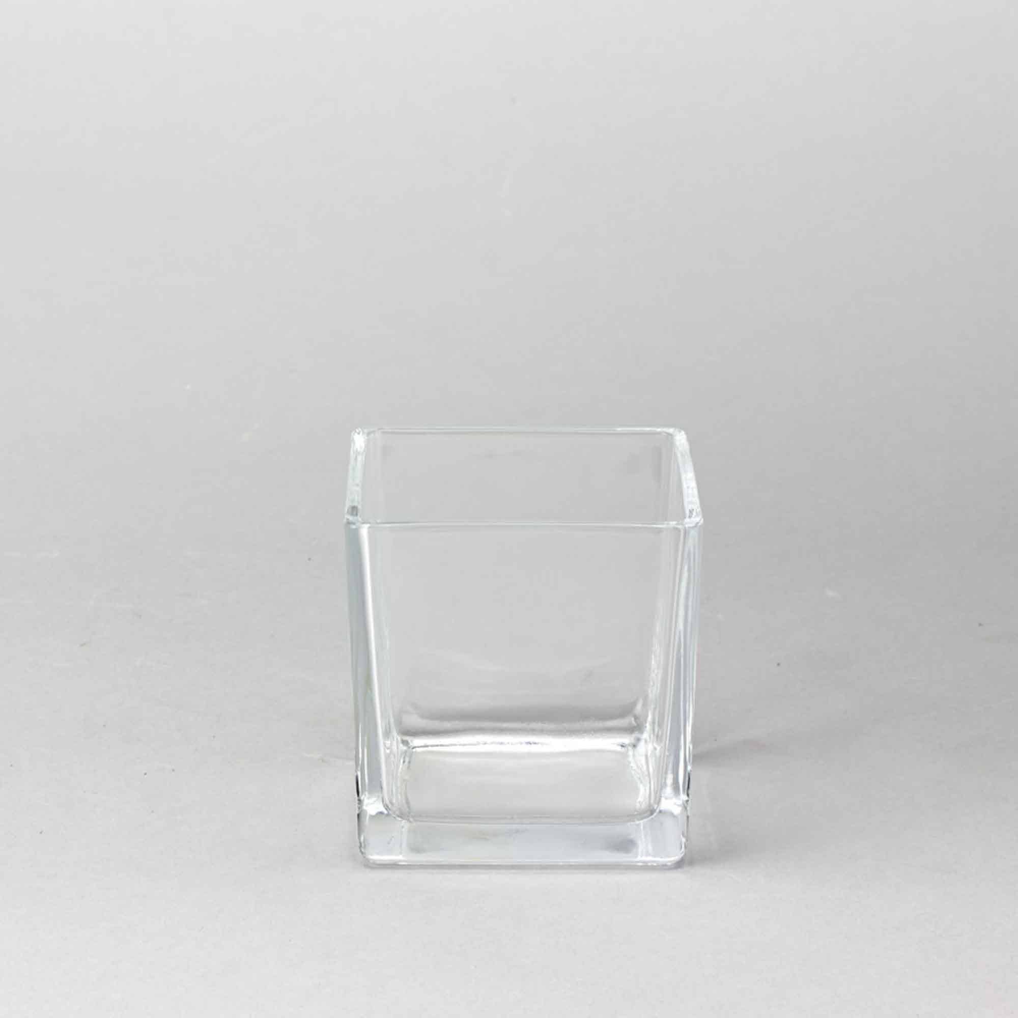 Portofino International Trading, USA - Wholesale Vase - 4 Inch Square Clear Glass Vase2