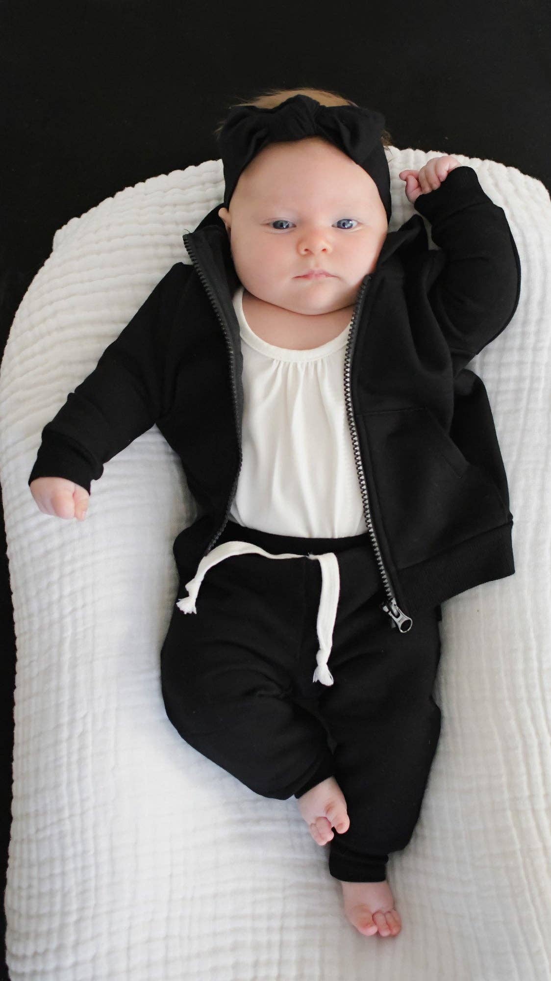 millie + roo LLC - Wholesale Lounge Sweatpants/Joggers - Kids - JOGGERS- Black Bamboo French Terry9