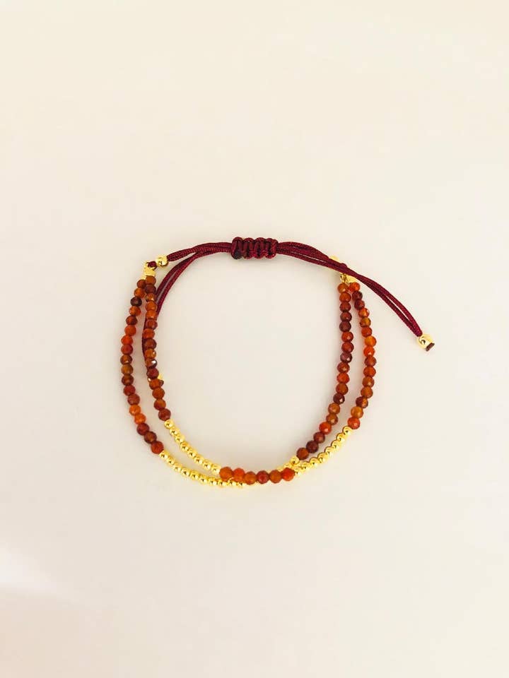 Pulsera de Seda Naranja | Plata 925 para venta al por mayor de DEMARCA